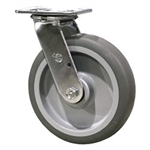8" Swivel Caster with Thermoplastic Rubber Tread Wheel