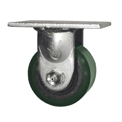 3-1/4 Inch Low Profile Rigid Caster with Polyurethane Tread Wheel and Ball Bearings