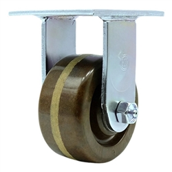 Service Caster Series #30 high temperature rigid caster with 4 inch durable glass filled nylon wheel.