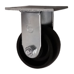 Rigid Caster with Glass Filled Nylon Wheel