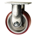 4 Inch Rigid Caster with Polyurethane Tread on Aluminum Core Wheel and Ball Bearings