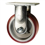 4 Inch Rigid Caster with Polyurethane Tread on Aluminum Core Wheel