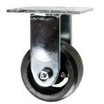 4 Inch Rigid Caster with Rubber Tread Wheel and Ball Bearings