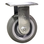 5" Rigid Caster with Thermoplastic Rubber Tread Wheel and Ball Bearings