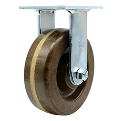Service Caster Series #30 high temperature rigid caster with 6 inch durable glass filled nylon wheel.