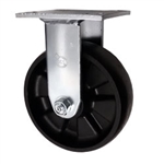 Rigid Caster with Glass Filled Nylon Wheel