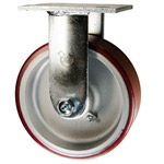 6 Inch Rigid Caster with Polyurethane Tread on Aluminum Core Wheel