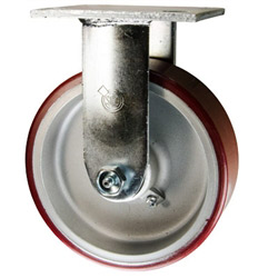 6 Inch Rigid Caster with Polyurethane Tread on Aluminum Core Wheel