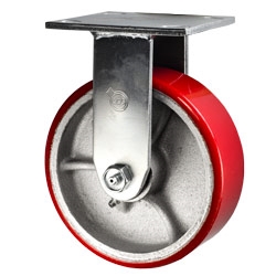 6 Inch Rigid Caster with Polyurethane Tread Wheel and Ball Bearings