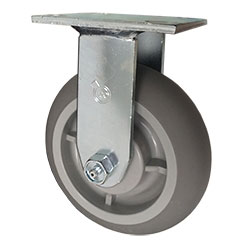 6" Rigid Caster with Thermoplastic Rubber Tread Wheel