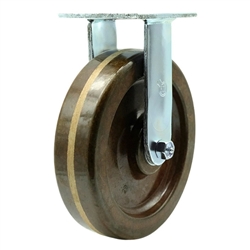 Service Caster Series #30 high temperature rigid caster with 8 inch durable glass filled nylon wheel.
