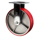 8 Inch Rigid Caster with Polyurethane Tread Wheel and Ball Bearings