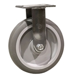 8" Rigid Caster with Thermoplastic Rubber Tread Wheel and Ball Bearings