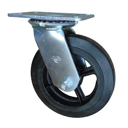 6 Inch Swivel Caster with Rubber Tread Wheel