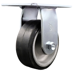 Service Caster Series #35 rigid caster fitted with 5 inch diameter by 2 inch wide moldon rubber tread on aluminum core wheel. 





.