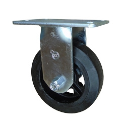 6 Inch Rigid Caster with Rubber Tread Wheel