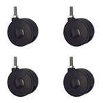 threaded metric stem casters set of 4