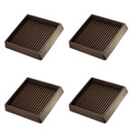 3" Square Rubber Furniture Cup - Prevent Sliding - Set of 4