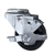 3" Swivel Caster with bolt hole, hard rubber wheel and brake