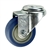 3" Bolt Hole Swivel Caster with Blue Polyurethane Wheel Tread