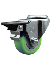 Service Caster #20 Series swivel casters with brake and 3 inch polyurethane wheel are a versatile caster choice. Featuring a zinc plated finish, these casters are ideal for light and medium duty material handling, carts, equipment, and shop projects.