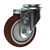 3" Bolt Hole Swivel Caster with Maroon Polyurethane Tread