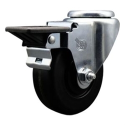 Service Caster #20 Series bolt hole swivel casters with 3-1/2 inch phenolic wheel and posi lock are a versatile caster solution.
