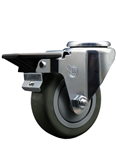 3-1/2" Bolt Hole Swivel Caster with Polyurethane Tread