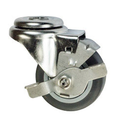 3.5" Swivel Caster with Thermoplastic Rubber Tread and Brake