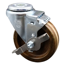 4 inch bolt hole swivel caster phenolic wheels and brake