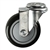 4" Bolt Hole Swivel Caster with a Black Polyurethane Tread