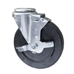 5" Bolt on Swivel Caster with Polyolefin Wheel and Brake