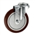 5" Bolt Hole Swivel Caster with Maroon Polyurethane Tread