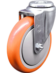 Service Caster #20 Series swivel casters with 5 inch polyurethane wheel are a versatile caster choice. Featuring a zinc plated finish, these casters are ideal for light and medium duty material handling, carts, equipment, and shop projects.