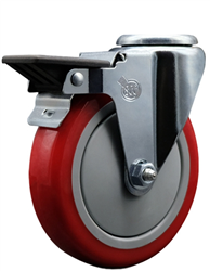 5" Bolt Hole Swivel Caster with Polyurethane Tread