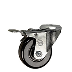 3" Bolt Hole Swivel Caster with Phenolic Wheel and Total Lock Brake
