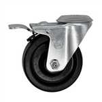 4 Inch Bolt Hole Swivel Caster with Phenolic Wheel and Total Lock Brake