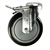 5" Bolt Hole Swivel Caster with Black Polyurethane Wheel and Total Lock Brake