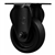 3 Inch rigid caster with black fork assembly and polyolefin wheel