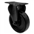 5 inch rigid caster with black fork assembly and phenolic wheel
