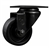3 inch rigid caster with black fork assembly and polyolefin wheel