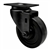 4 inch rigid caster with black fork assembly and phenolic wheel