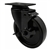 5 inch rigid caster with black fork assembly and phenolic wheel and brake