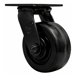 4 Inch Black Swivel Caster with Phenolic Wheel and Ball Bearings