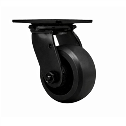 4 Inch Swivel Caster with Rubber Tread on Iron Wheel