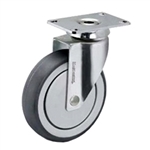 3 inch chrome swivel caster with poly wheel for hospital applications