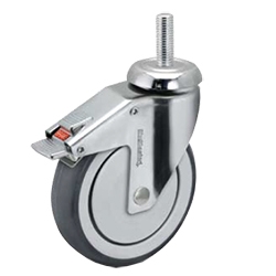 3 inch chrome total lock swivel caster for hospital applications