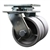 Dual wheel swivel caster with 4 inch durable v groove semi steel wheels