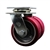 5 Inch Dual Wheel Swivel Caster - Polyurethane on Aluminum Core Wheel with Ball Bearings