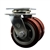 5 Inch Dual Wheel Swivel Caster with Polyurethane Tread on Poly Core Wheel and Ball Bearings